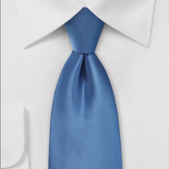 Puccini Dusty Blue Silk Necktie - Picture 4 of 4